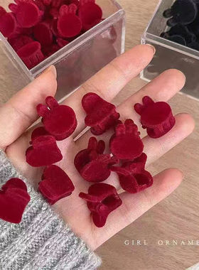 植绒小抓夹可爱发夹迷你发饰