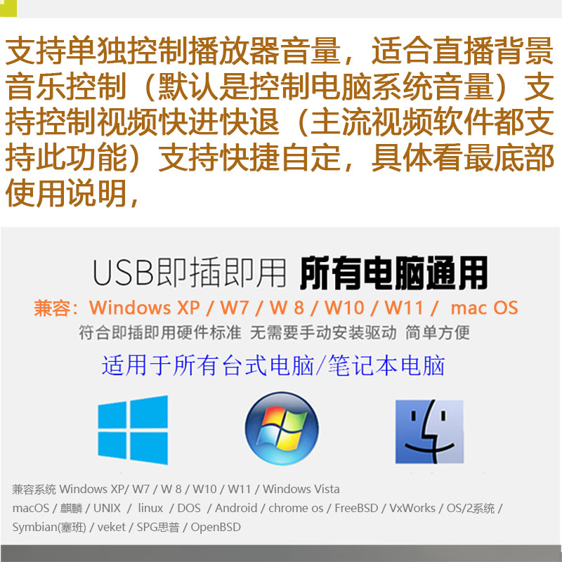 USB电脑音量调节旋钮多媒电脑音量控制器 笔记本台式声音控制开关 - 图2