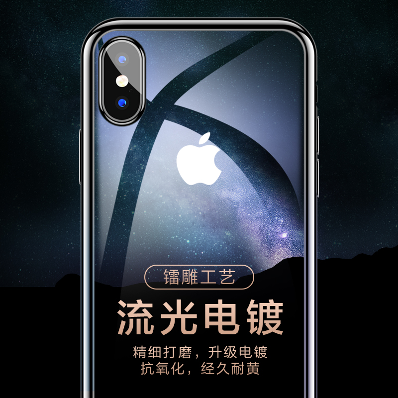 苹果X手机壳iPhoneXS Max透明新款超薄XR硅胶软壳8X电镀裸机手感-图2