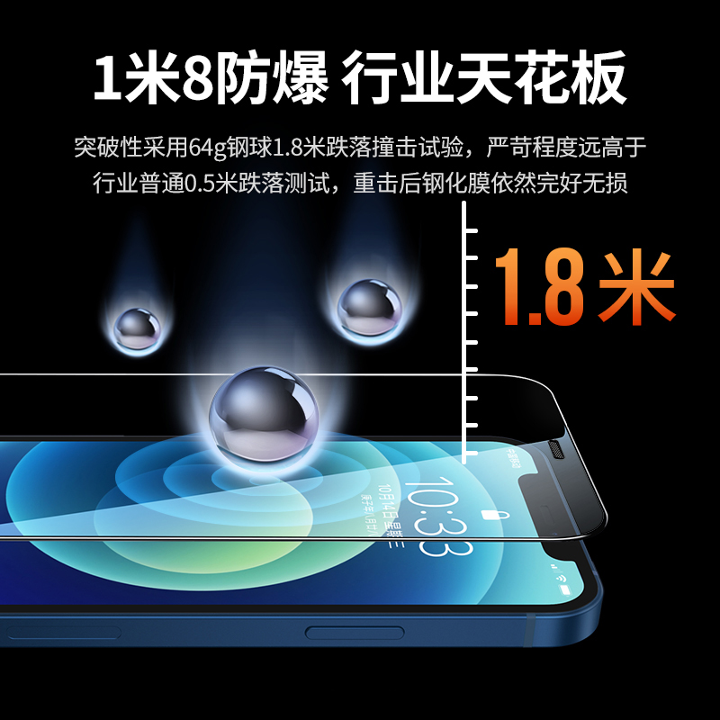 苹果12防尘钢化膜13适用iPhone11pro磨砂Xs防窥14plus全屏覆盖XR手机15蓝光玻璃贴膜 - 图2