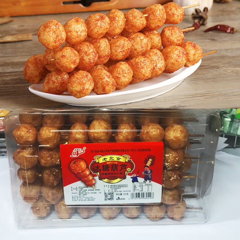 金喜旺豆制品辣条批发网红零食小吃冰糖葫芦型啤酒烤鸭味辣条18串