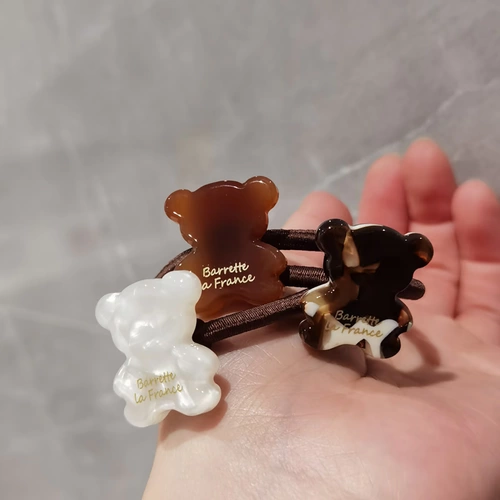 Импортный мятный аксессуар для волос, резинка для волос, в корейском стиле, японские и корейские, с медвежатами