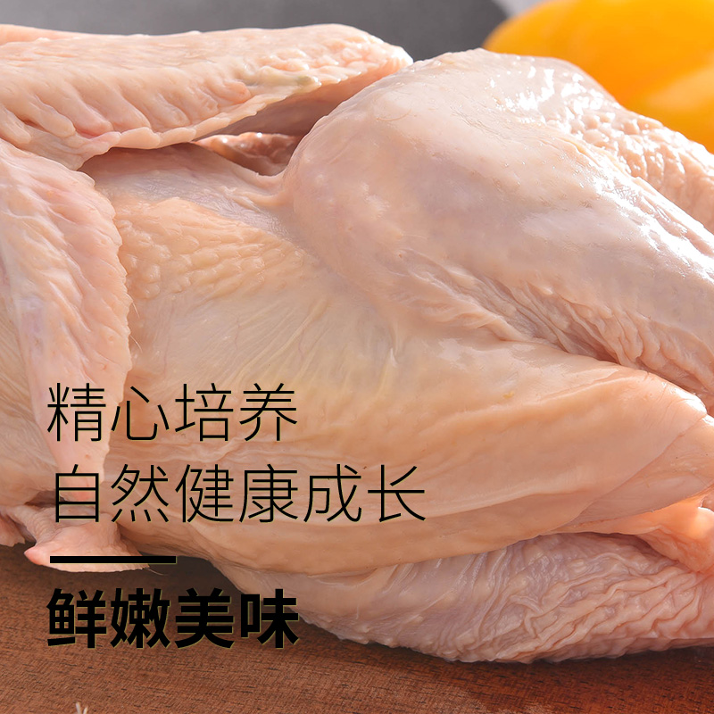 sh生鲜旗舰店圣华浦东三黄鸡900g新鲜散养农家土鸡走地鸡整鸡生鲜冷冻 2只装！1