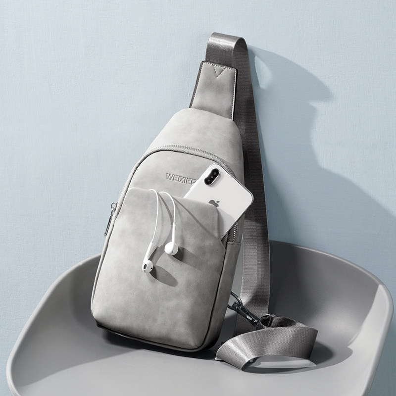 男士2019新款运动休闲胸前包单肩包 audpiget杜彼男士包袋