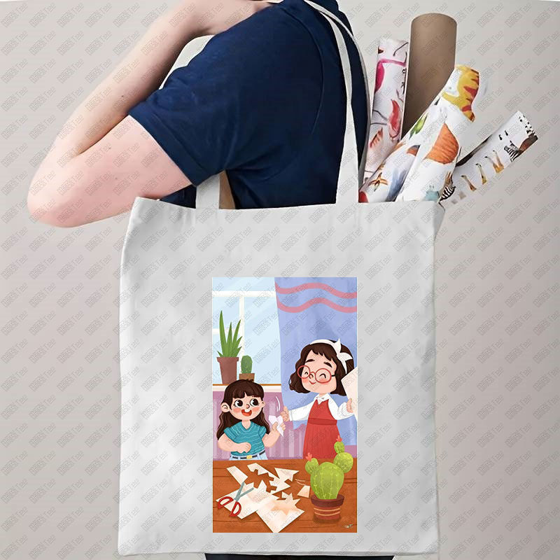 跨境热卖教师节Teacher印花帆布包学生单肩包时尚手提购物袋,淘宝优惠券,粉丝福利购,淘宝优惠卷