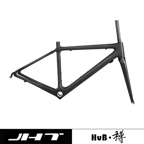 HuB和博公路自行车碳纤维车架配碳纤维前叉圈刹外走线竞技车架 - 图0