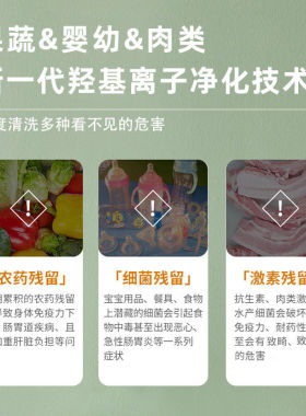 大宇三仓果蔬清洗机多功能食材净化器洗蔬菜水果蔬果洗菜机QX6