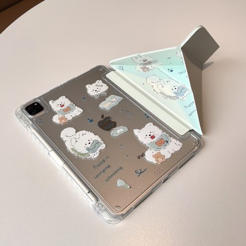 适用2025新款苹果ipad11代保护壳Y型+三折iPad Air7/6带笔槽11英寸10.2卡通ipad Pro2024平板8套第10代10.9寸 - 图2