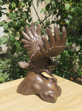 宜兴紫砂摆件雄鹰老鹰大展宏图