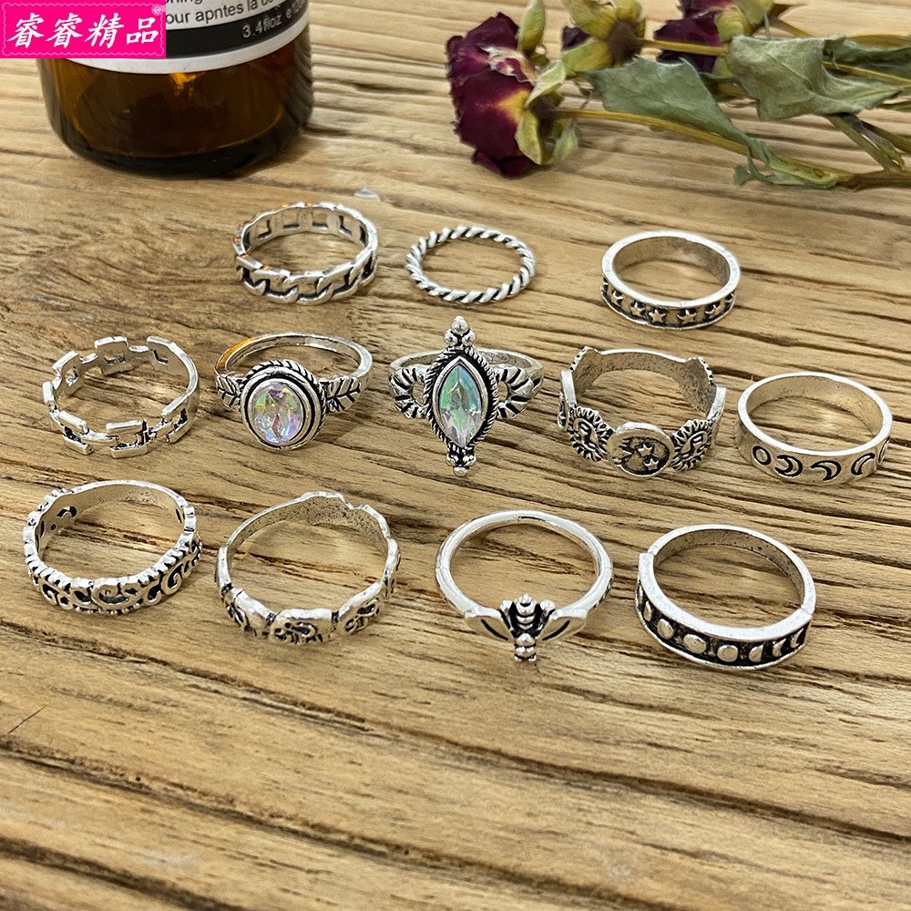 Bohemian Women's Knuckle Rings Vintage joint ring 1 set 女戒 - 图2