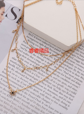 Fashion women's multi-layer pendant choker ladies necklace
