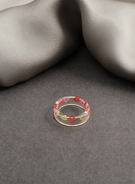 戒指亚克力欧美女欧美五角星关节