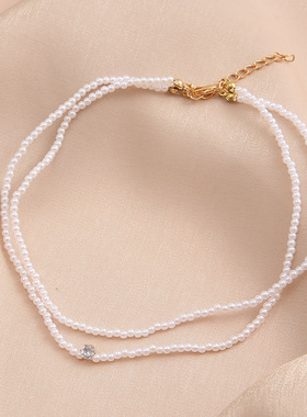 小众设计颈链复古气质珍珠项链女