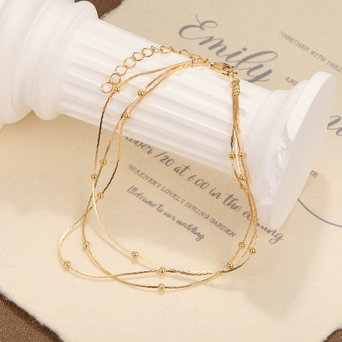New three-layer anklet foot chain set accessories欧美脚链饰 - 图1