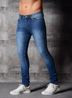 Men's Tight Stretch Denim Small Leg Jeans Summer Tight pants