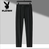 Playboy, мужские летние тонкие шелковые эластичные плавные штаны, свободный прямой крой
