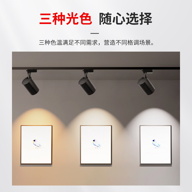 轨道灯led射灯家用店铺商用明装无主灯展厅服装店高显cob聚光灯,淘宝优惠券,粉丝福利购,淘宝优惠卷