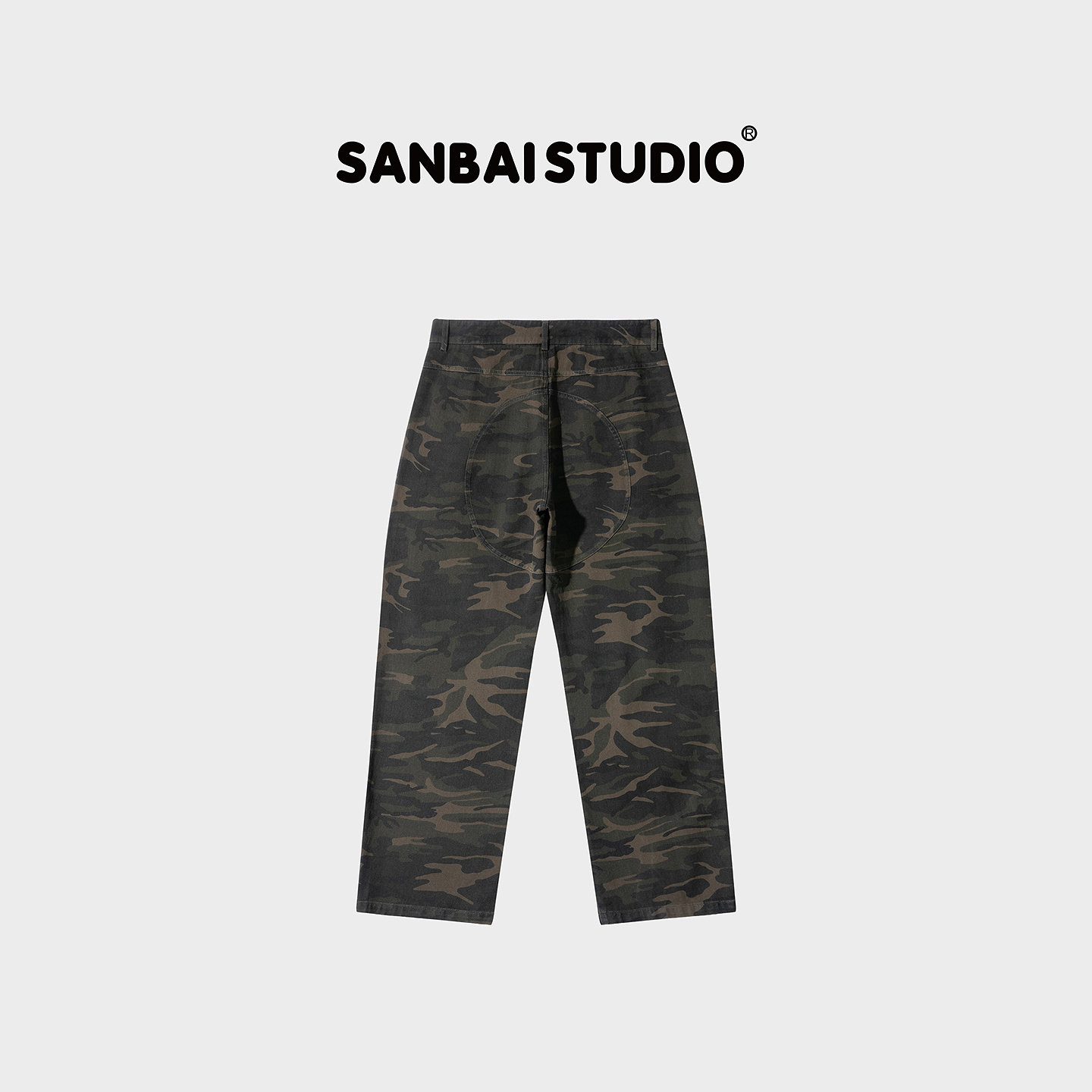 SANBAI 叁佰【转折迷彩】26S美式复古迷彩裤男直筒微弯刀百搭长裤,淘宝优惠券,粉丝福利购,淘宝优惠卷