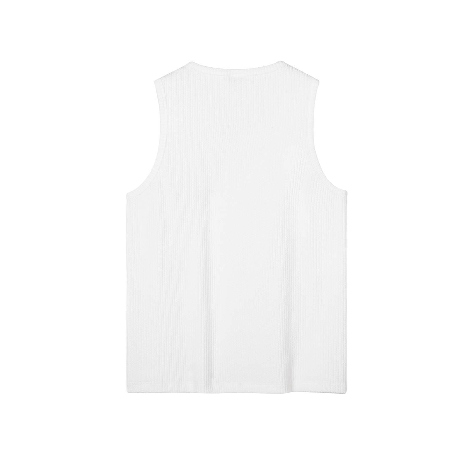 SANBAI 叁佰【立体坑条背心】男夏季新款健身运动纯色宽松打底衫 - 图3