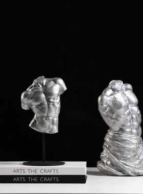 意式极简抽象半身雕像摆件