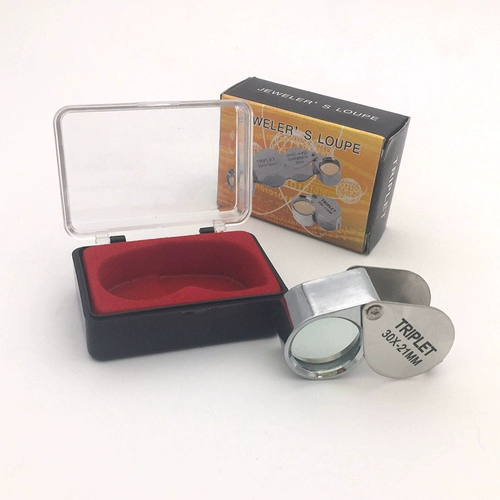 Портативная складная детская лупа для школьников, монеты для пожилых людей из нефрита, ювелирное украшение, увеличение в 30 раз, 21mm