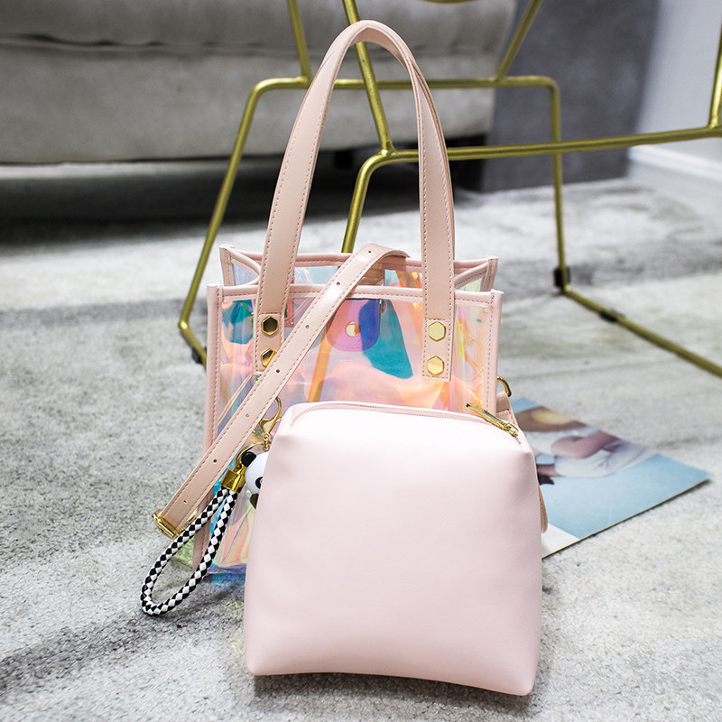 2020春夏新款潮透明斜挎小ck果冻包 flangelicka箱包女士包袋