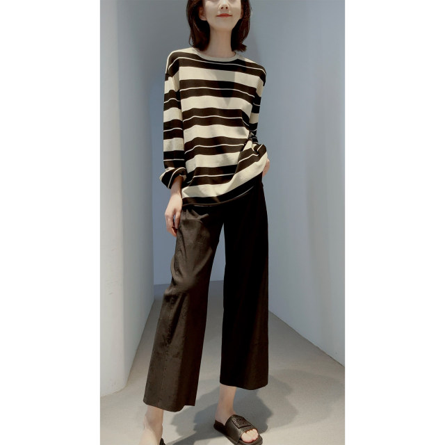 Linen Italian stretch tight ສູງ elastic superfine pants linen