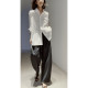 Rongmei aura silhouette hemp elastic waist loose harem pants spring women