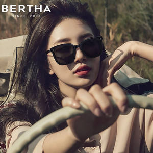 贝尔莎（bertha）近视墨镜男女GM偏光防紫外线太阳镜大脸驾驶开车