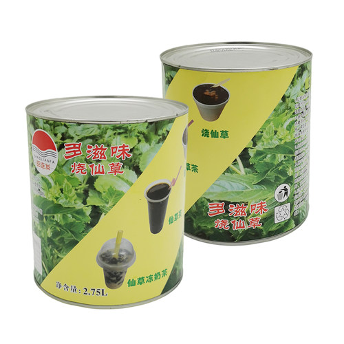 奶茶四果汤原料多滋味烧仙草汁 清凉仙草冻液体常温罐装 2.75L - 图1
