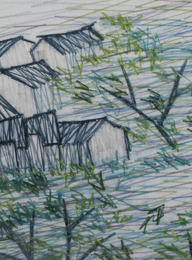 姚绣太湖美手工摆件实木刺绣台屏