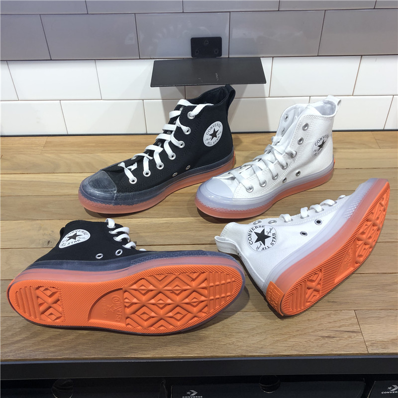 CONVERSE匡威新款 All Star CX果冻小橘底男女高帮帆布鞋167807C