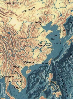 复古海底世界地图旁白装饰画