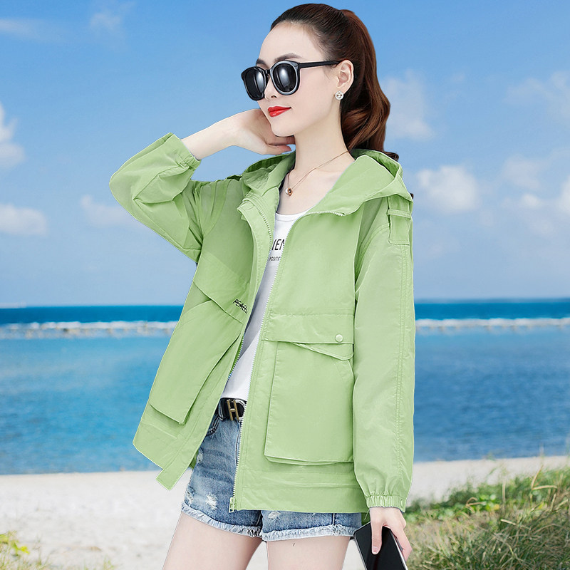 夏季2020新款韩版宽松带帽薄防晒衣 不一般服饰短外套