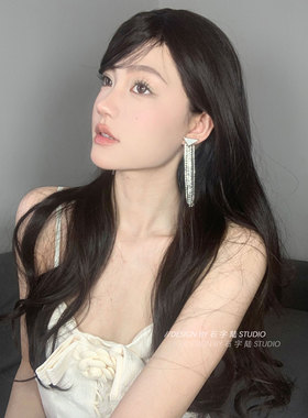 超闪流苏耳环耳饰女气质长款