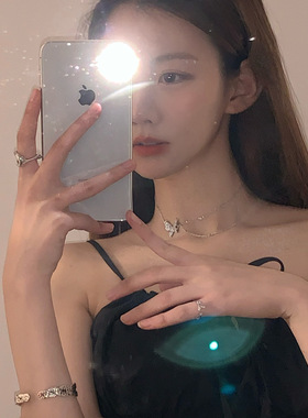 蝴蝶choker轻奢小众设计项链女