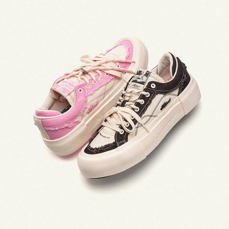 MATNUT HAPPY HOUR 黑色 粉色 小众 百搭 厚底增高 情侣休闲 板鞋,淘宝优惠券,粉丝福利购,淘宝优惠卷