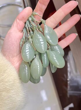 玉阅珠宝和田玉绿色复古吊坠