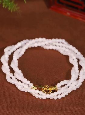 玉阅珠宝女金丝玉百搭项链