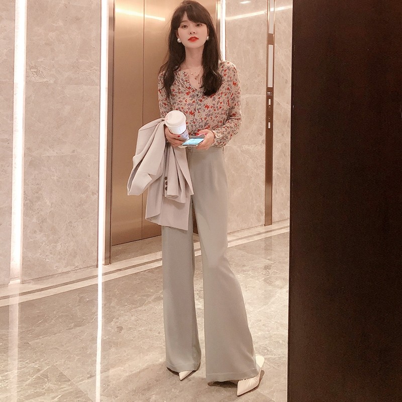 雪纺碎花夏设计感小众法式甜美衬衫 蒂曼芳衬衫