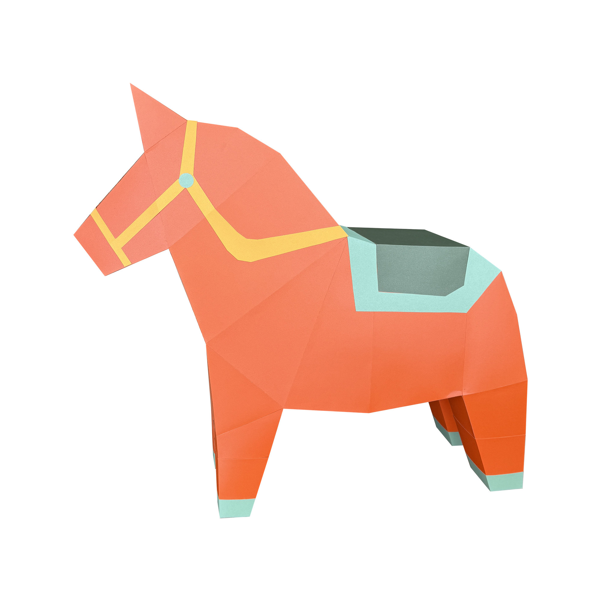 马年小马落地纸模摆件成人手工diy装饰道具门店大厅简约马上有财,淘宝优惠券,粉丝福利购,淘宝优惠卷