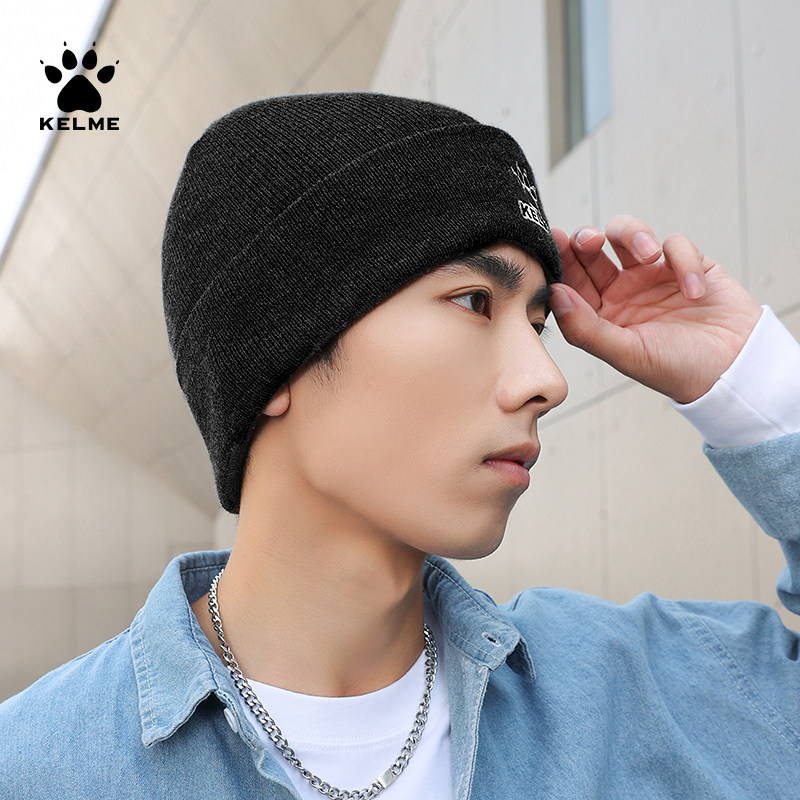 卡尔美针织帽秋冬男女毛线帽百搭时尚显脸小防寒保暖帽运动帽子,淘宝优惠券,粉丝福利购,淘宝优惠卷