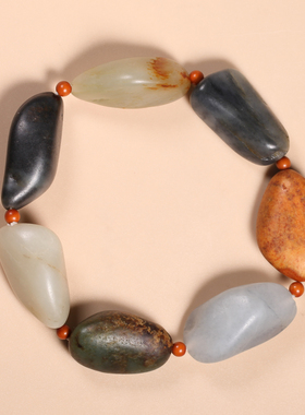 新疆天然和田玉籽料独籽手串