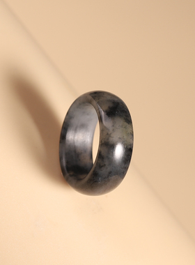 新疆天然和田玉青花籽料扳指