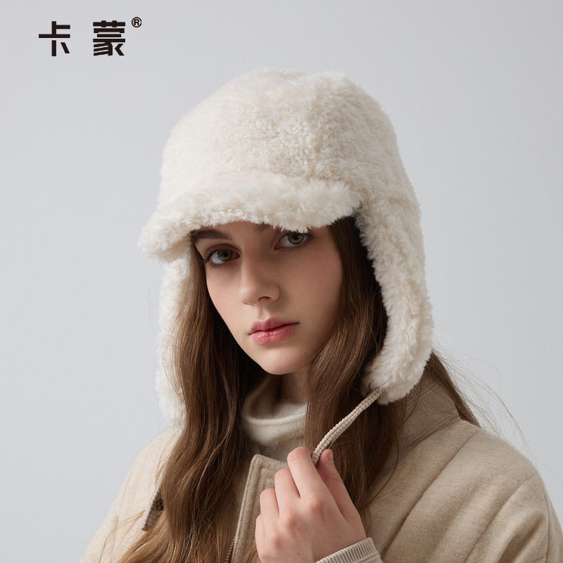 卡蒙帽子女士冬加厚毛绒雷锋帽东北滑雪防风防寒保暖护耳帽鸭舌帽,淘宝优惠券,粉丝福利购,淘宝优惠卷
