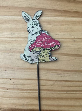 铁艺动物小花插摆件插牌多肉花插