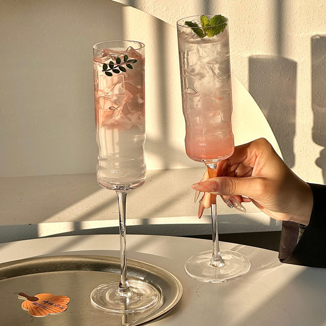 Ins style goblet ສ້າງສັນ cocktail ແກ້ວ champagne ແກ້ວ ice americano ຈອກກາເຟ sparkling ແກ້ວເຫຼົ້າແວງ liqueur ແກ້ວ