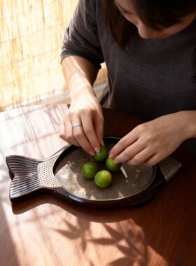 新中式鱼形树脂收纳摆件送礼