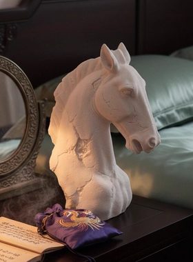 客厅办公室桌面雅典白马头摆件