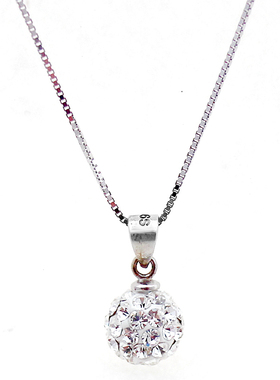 星河之恋纯银球形优雅高贵项坠